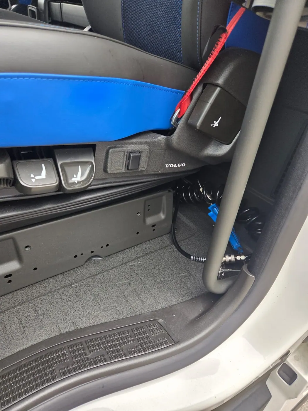 Interior valet — cleaned cab floor and seat area