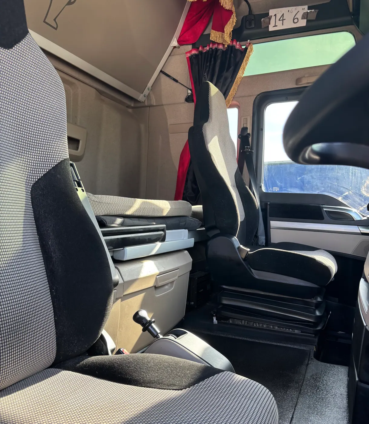 Interior valet — cleaned seating and sleeper cab