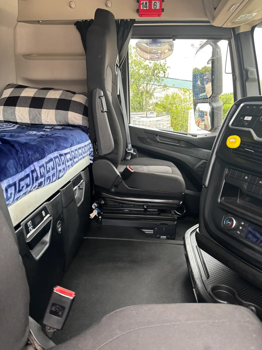 Interior valet — cleaned driver cab and floor